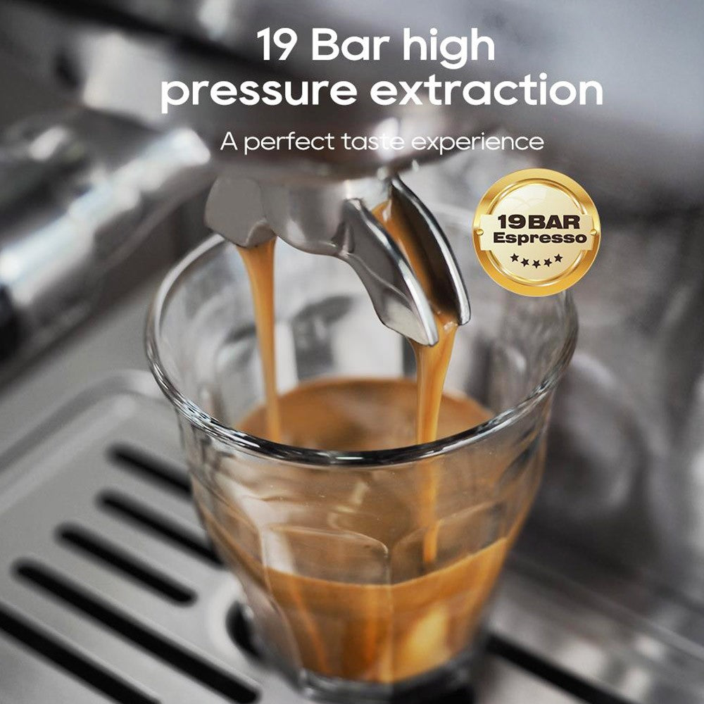 HiBREW H10A Semi Automatic Espresso Coffee Machine, 20Bar, Cold/Hot Coffee Maker - Silver