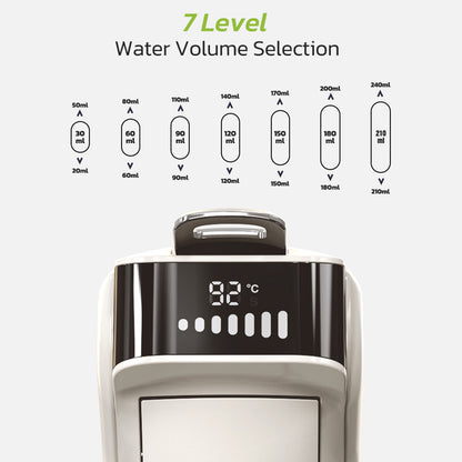 HiBREW H1B 6-in-1 Pods Coffee Maker, 600ml Water Tank, 19 Bar Pressure Extraction, Cold/Hot Mode, LED Indicator, for Kcup*/Nes*/DG*/Espresso Powder, Beige