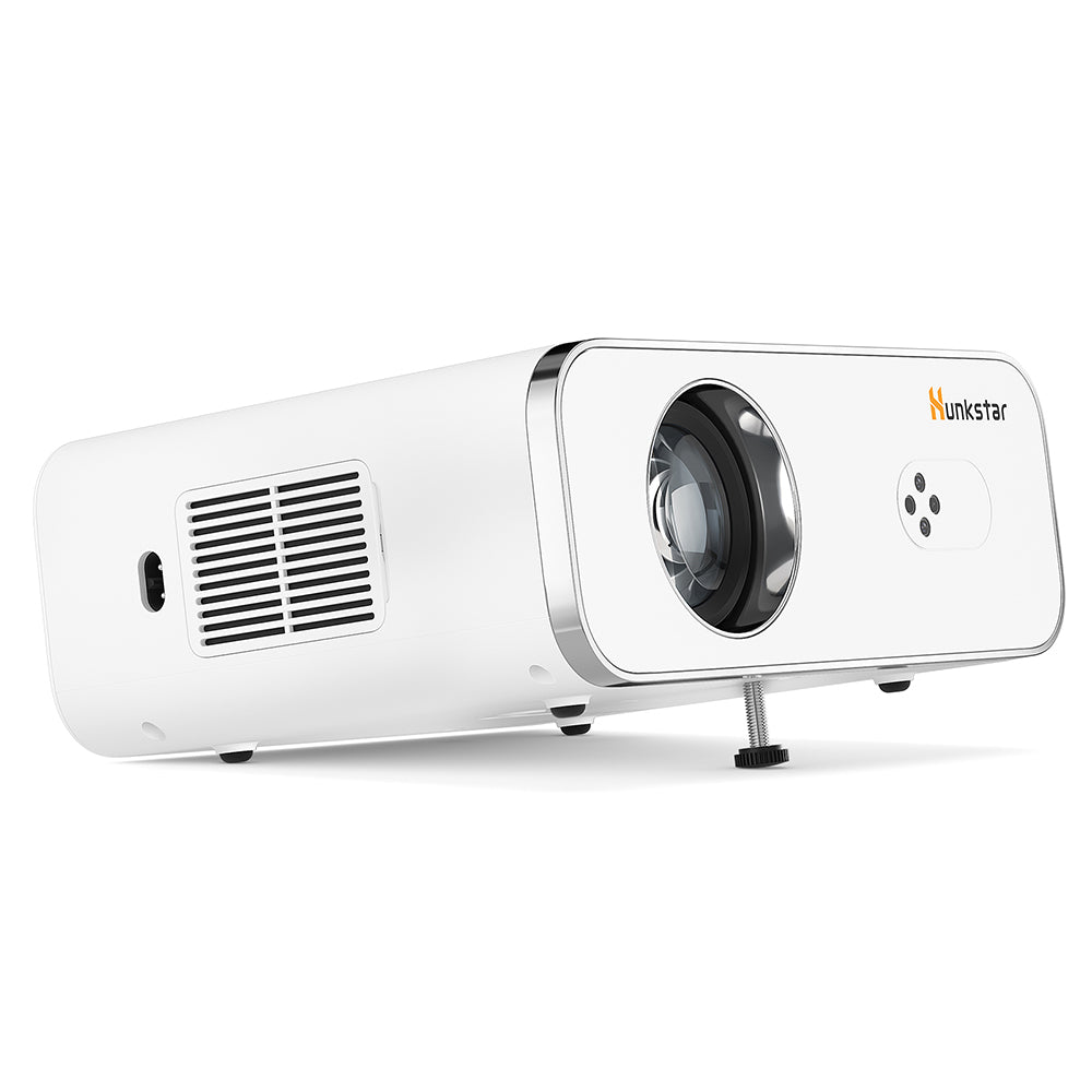 Hunkstar P3 1000 ANSI Android Projector, Native 1080P, 4K Decoding, HDR10, Auto-Keystone Correction &amp; Auto Focus, Android 9.0, Bluetooth 5.0, WiFi 6, 2*5W Speakers