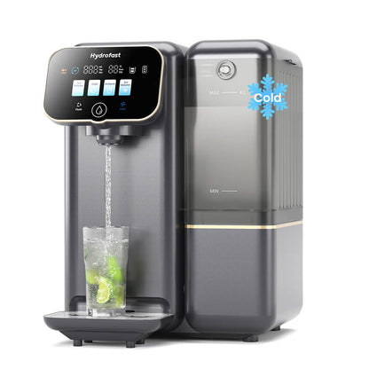 Hydrofast C100 Countertop Water Purifier, Room Temperature &amp; Cold Water, Reverse Osmosis Water Filter for Home, Office