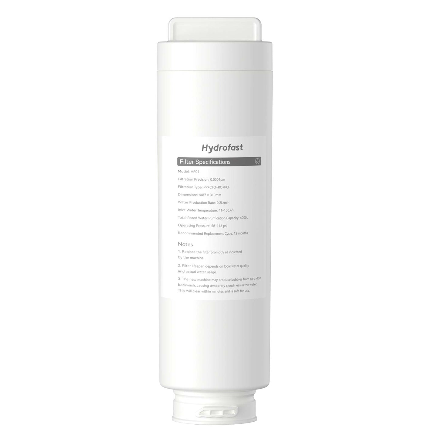 Hydrofast HF01 RO Filter with 5-Stage Filtration, Easy Replacement for B100&amp;C100 Water Purifier