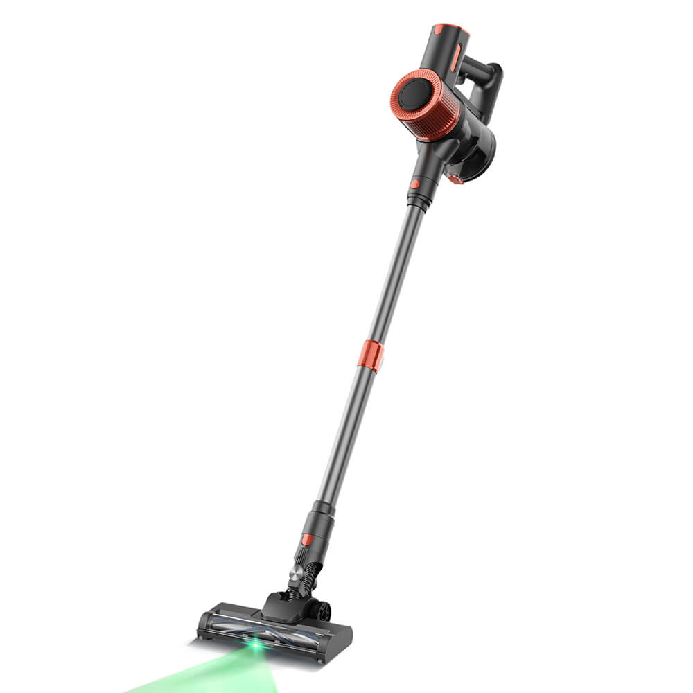 JIGOO C200 Cordless Vacuum Cleaner, 23000 Pa Wireless Vacuum Cleaner, 40mins Runtime, with 2 Work Modes &amp; Anti-Tangle Brush for Carpet, Hard Floor and Pet Hair
