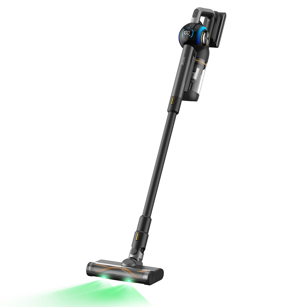 JIGOO V700 Cordless Vacuum Cleaner with 2.5 L Suction Station, Automatic Dust Emptying, 33KPa Suction Power, Anti-Tangle Brush, Dual LED Illumination, Up to 55 Minutes Runtime, Ideal for Hard Floor, Carpet, Pet
