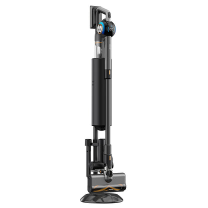 JIGOO V700 Cordless Vacuum Cleaner with 2.5 L Suction Station, Automatic Dust Emptying, 33KPa Suction Power, Anti-Tangle Brush, Dual LED Illumination, Up to 55 Minutes Runtime, Ideal for Hard Floor, Carpet, Pet