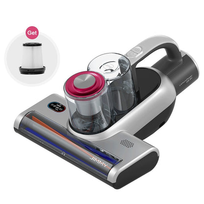 JIMMY BD7 Pro Cordless Double Cup Anti-Mite Vacuum Cleaner, 250W 6Kpa, Bed Vacuum Cleaner, Smart Dust Sensor UV &amp; Ultrasound Technology, Negative Ion Function, 30Mins Runtime, LED Display