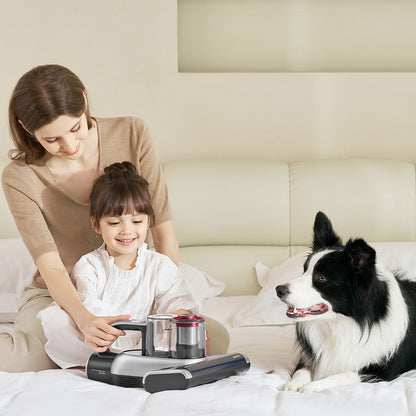 JIMMY BD7 Pro Cordless Double Cup Anti-Mite Vacuum Cleaner, 250W 6Kpa, Bed Vacuum Cleaner, Smart Dust Sensor UV &amp; Ultrasound Technology, Negative Ion Function, 30Mins Runtime, LED Display