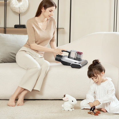 JIMMY BD7 Pro Cordless Double Cup Anti-Mite Vacuum Cleaner, 250W 6Kpa, Bed Vacuum Cleaner, Smart Dust Sensor UV &amp; Ultrasound Technology, Negative Ion Function, 30Mins Runtime, LED Display