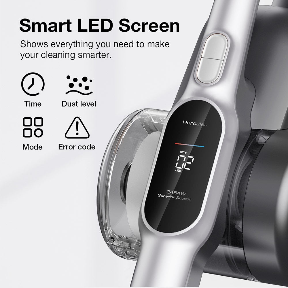 JIMMY H10 Flex Mopping Version Handheld Cordless Vacuum Cleaner, 245AW 26Kpa Suction, Intelligent Dust Sensor, Auto Power Adjust, 2500mAh Battery, 80Mins Runtime, 0.6L Dust Cup, With LED Headlights