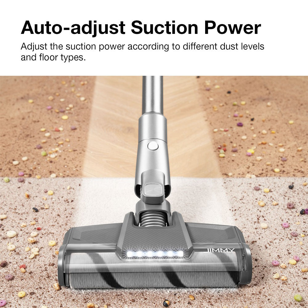 JIMMY H10 Flex Mopping Version Handheld Cordless Vacuum Cleaner, 245AW 26Kpa Suction, Intelligent Dust Sensor, Auto Power Adjust, 2500mAh Battery, 80Mins Runtime, 0.6L Dust Cup, With LED Headlights