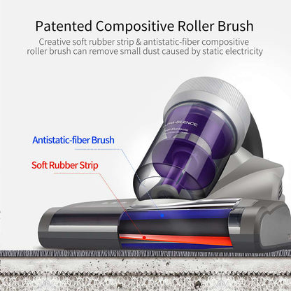 JIMMY JV35  Bed Vacuum Cleaner for Mattress with UV Light, 14Kpa Strong Suction, Dual Cyclone Filtration, High-Temperature UV Acaricide, 5S Rapid Heating, 99.99% Mites Removal, Handheld Vacuum Cleaner for Bed &amp; Sofa - Gray