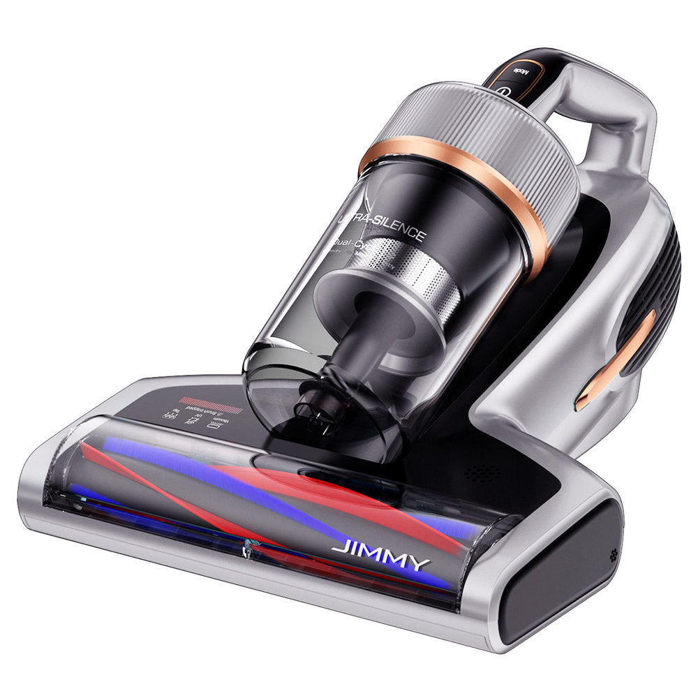 JIMMY BX7 Pro Anti-Mite Vacuum Cleaner Bed Vacuum Cleaner 700W Powerful Motor UV-C Killing 60 Celsius Constant High-Temperature Intelligent Dust Recognition LED Display for Bed, Pet Hair, Sofa, Clothing - Gray