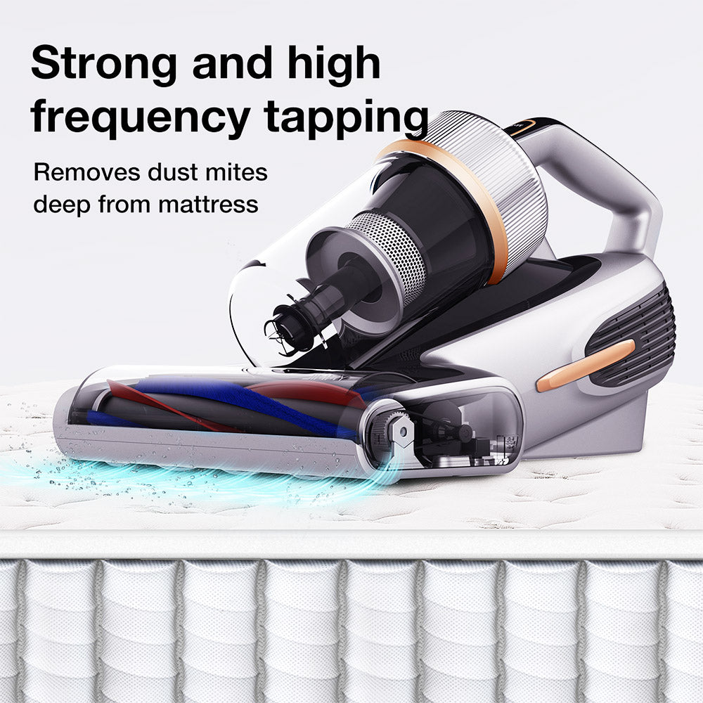 JIMMY BX7 Pro Anti-Mite Vacuum Cleaner Bed Vacuum Cleaner 700W Powerful Motor UV-C Killing 60 Celsius Constant High-Temperature Intelligent Dust Recognition LED Display for Bed, Pet Hair, Sofa, Clothing - Gray