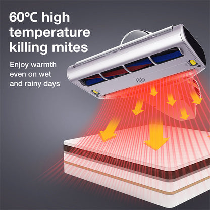 JIMMY BX7 Pro Anti-Mite Vacuum Cleaner Bed Vacuum Cleaner 700W Powerful Motor UV-C Killing 60 Celsius Constant High-Temperature Intelligent Dust Recognition LED Display for Bed, Pet Hair, Sofa, Clothing - Gray