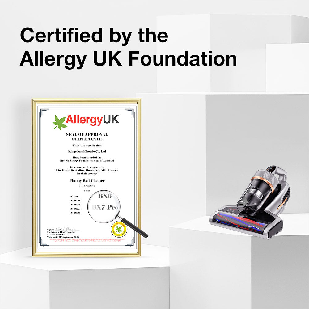 JIMMY BX7 Pro Anti-Mite Vacuum Cleaner Bed Vacuum Cleaner 700W Powerful Motor UV-C Killing 60 Celsius Constant High-Temperature Intelligent Dust Recognition LED Display for Bed, Pet Hair, Sofa, Clothing - Gray