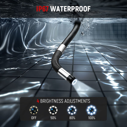 KAIWEETS KBA01 Two-Way Articulating Borescope, 210&#176; Rotatable Camera, 8 LED Lights, 4.3inch Display, 1920*1080P, IP67 Waterproof