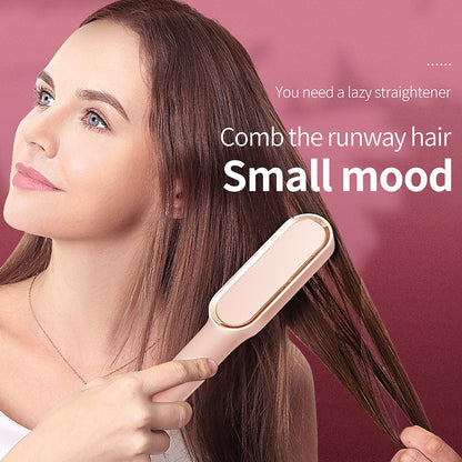 KSKIN KD380A Hair Straightening Comb, 5-Level Temperature Control, Pink - EU Plug