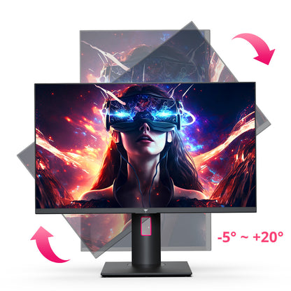 KTC H27P22S 27-inch Gaming Monitor, 3840x2160 UHD AUO 7.0 FAST IPS Panel, HDR400, 160Hz Refresh Rate, 1ms Response Time, 132%sRGB, Compatible with FreeSync and G-SYNC, Low-blue Light, 2*HDMI2.1 2*DP1.4 1*USB2.0, Adjustable Stand &amp; Support VESA Mount