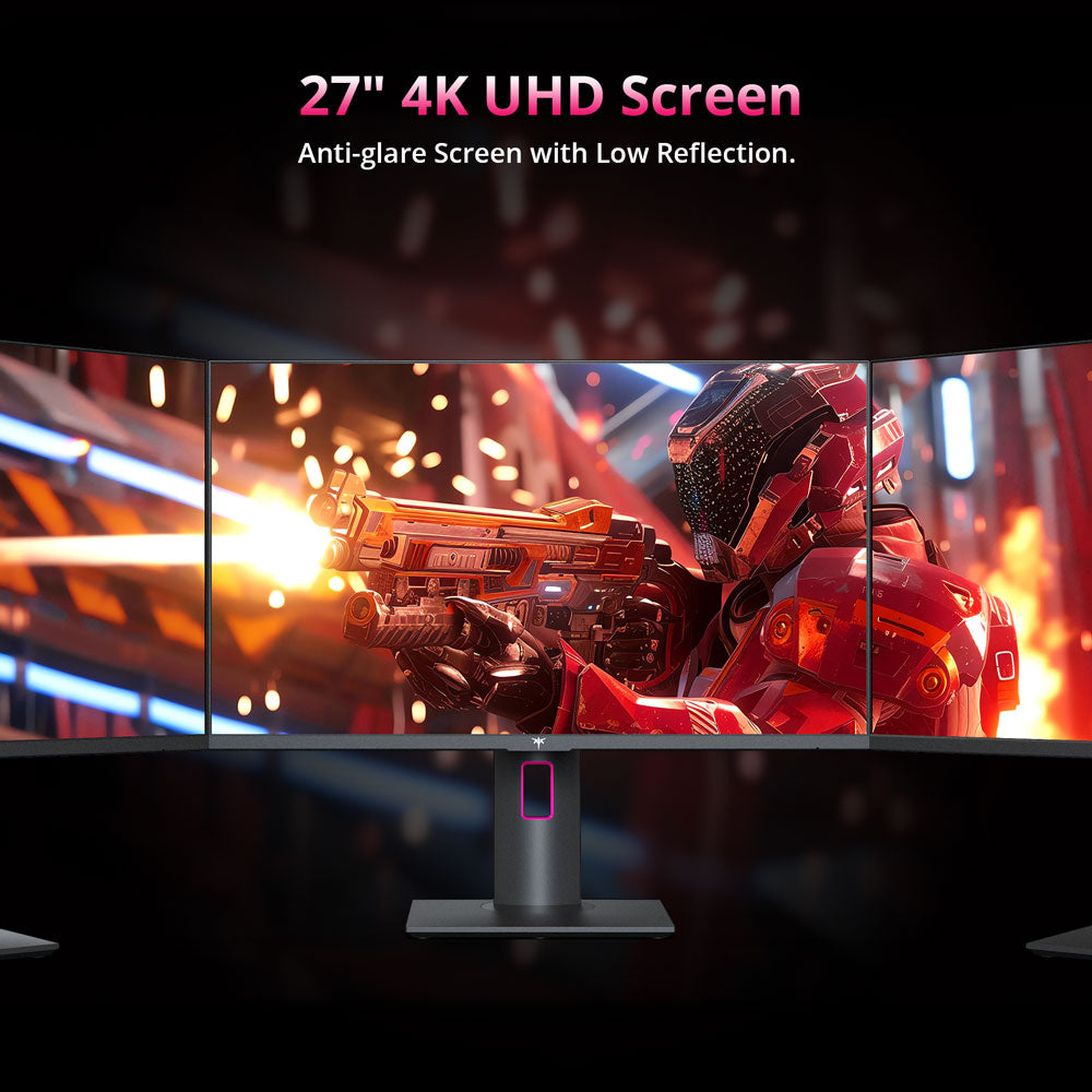 KTC H27P22S 27-inch Gaming Monitor, 3840x2160 UHD AUO 7.0 FAST IPS Panel, HDR400, 160Hz Refresh Rate, 1ms Response Time, 132%sRGB, Compatible with FreeSync and G-SYNC, Low-blue Light, 2*HDMI2.1 2*DP1.4 1*USB2.0, Adjustable Stand &amp; Support VESA Mount