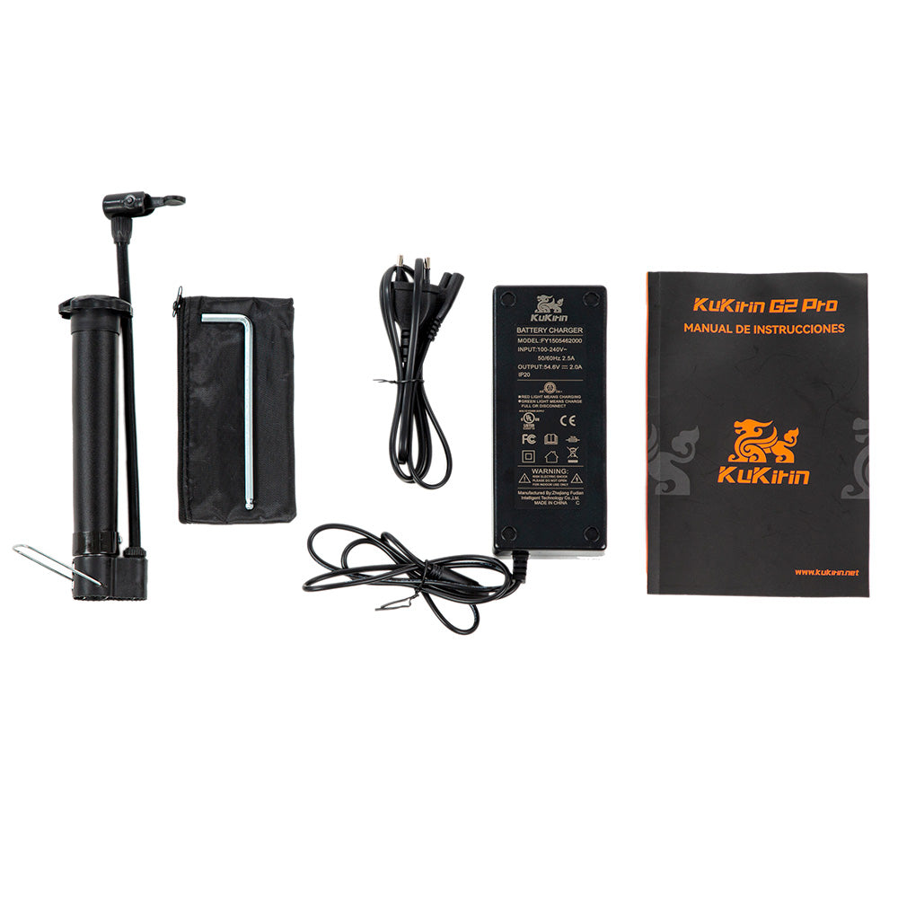 KuKirin G2 Pro (VMP) Electric Scooter, 500W Motor, 48V 15.6Ah Battery, 9 inch Vacuum Tire, 25km/h Max Speed, 65km Range, Front &amp; Rear Disc Brakes, Spring Shock Adsorption