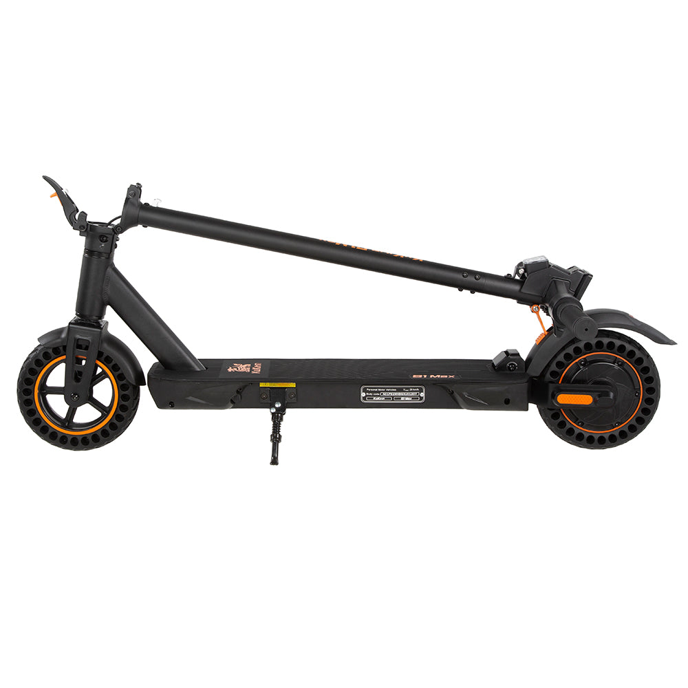KuKirin S1 Max Foldable Electric Scooter, 350W Motor, 36V 10.4Ah Battery, 8-inch Tires, Taillight 39km Range, Spring Shock Absorption, Big Display, 15-degree slope, IP54 Waterproof Safety folding buckle