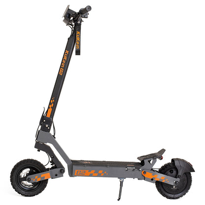 Kukirin G2 Foldable Electric Scooter 2025 Upgrade 800W Motor 48V 15Ah Battery 10-inch Tire 45km/h Max Speed 55km Range Touchscreen Display Disc Brake 7 Light System - Black