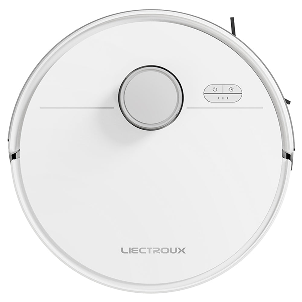 Liectroux M70 Pro Lidar Robot Vacuum Cleaner with Self-emptying Dustbin, Multi-floor Map Storage, 6500Pa Strong Suction, 3200mAh Battery, Max. 175min Runtime, Smart App &amp; Voice Control, 3L Dust Bag, White