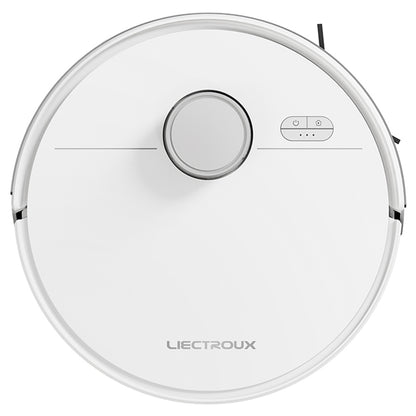 Liectroux M70 Pro Lidar Robot Vacuum Cleaner with Self-emptying Dustbin, Multi-floor Map Storage, 6500Pa Strong Suction, 3200mAh Battery, Max. 175min Runtime, Smart App &amp; Voice Control, 3L Dust Bag, White