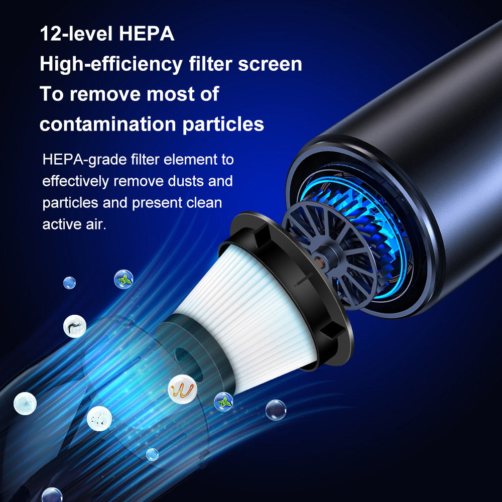 Liectroux i5 Handheld Vacuum Cleaner, 12,000 Strong Suction, 2500mAh Battery, up to 35min Runtime, Brushless Motor, Low Noise, 120ml Dustbin, House and Vehicle Cleaning