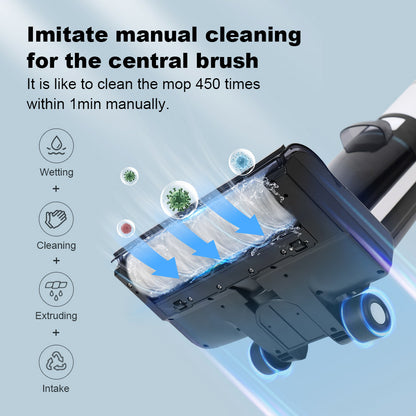 Liectroux i7 Pro Cordless Wet Dry Vacuum Cleaner, 14000Pa Suction, Self-Cleaning, Self-Drying, 600ml Clean Water Tank, 35 Mins Runtime, LED Display, Voice Control, Low Noise