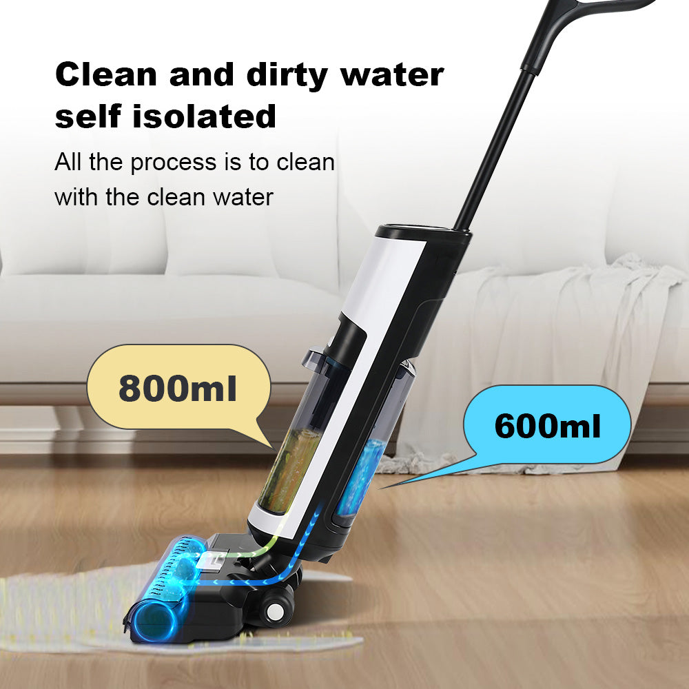 Liectroux i7 Pro Cordless Wet Dry Vacuum Cleaner, 14000Pa Suction, Self-Cleaning, Self-Drying, 600ml Clean Water Tank, 35 Mins Runtime, LED Display, Voice Control, Low Noise