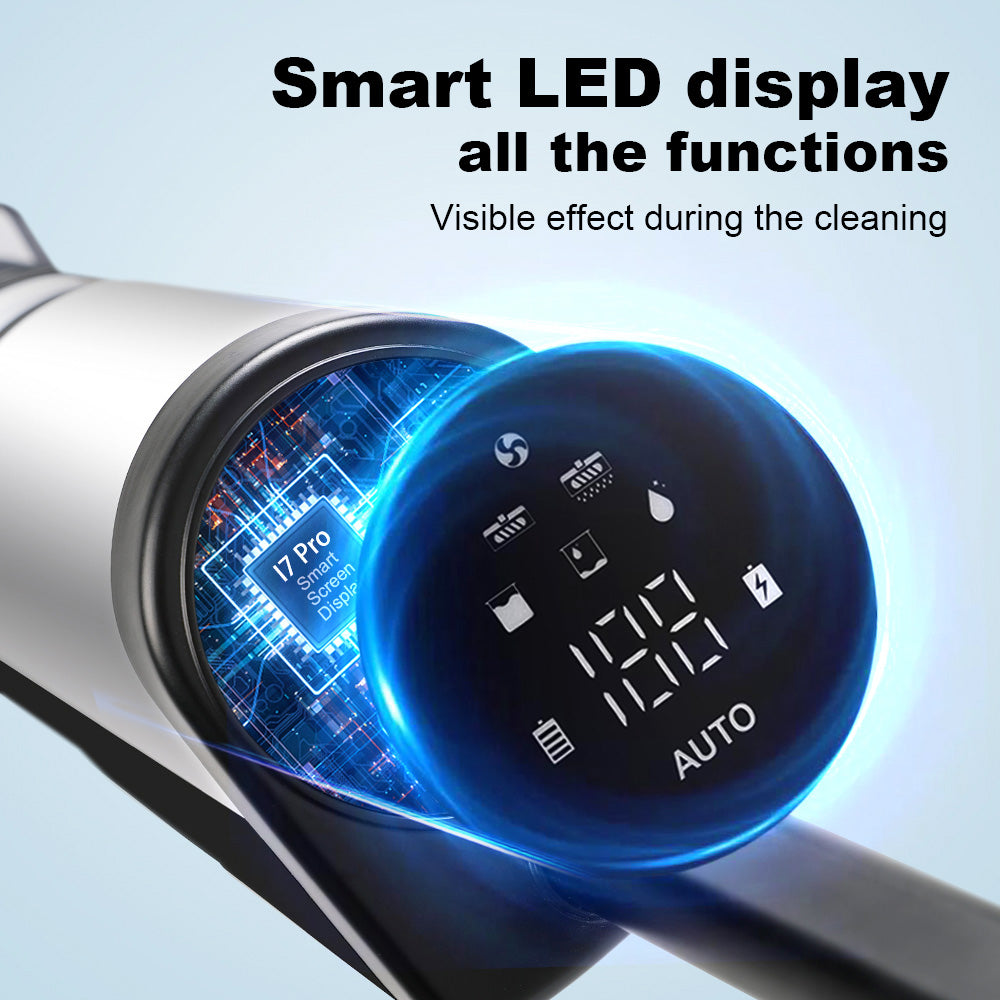 Liectroux i7 Pro Cordless Wet Dry Vacuum Cleaner, 14000Pa Suction, Self-Cleaning, Self-Drying, 600ml Clean Water Tank, 35 Mins Runtime, LED Display, Voice Control, Low Noise