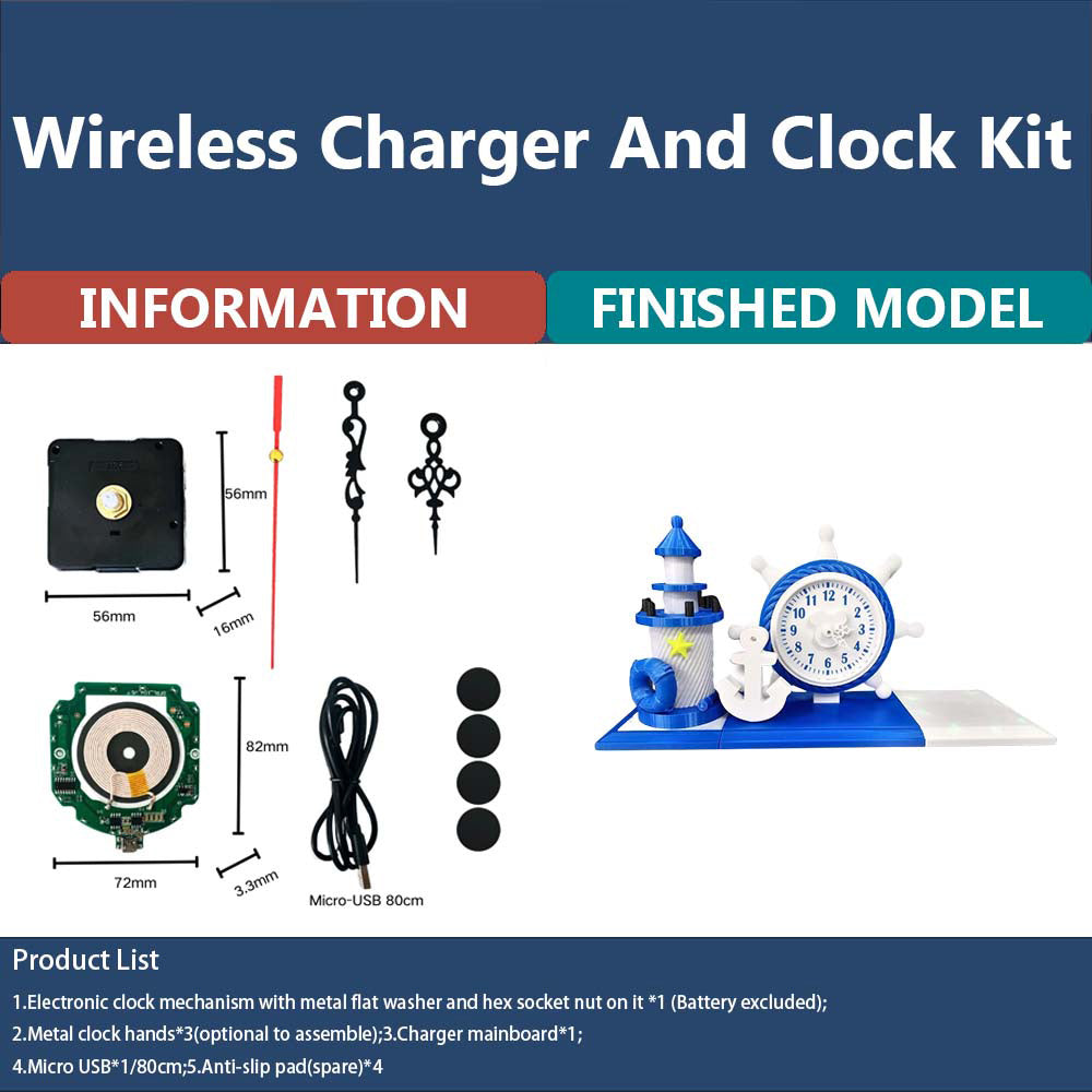 Makcosmos MKCB07 3D Printing Wireless Charger Clock Kit