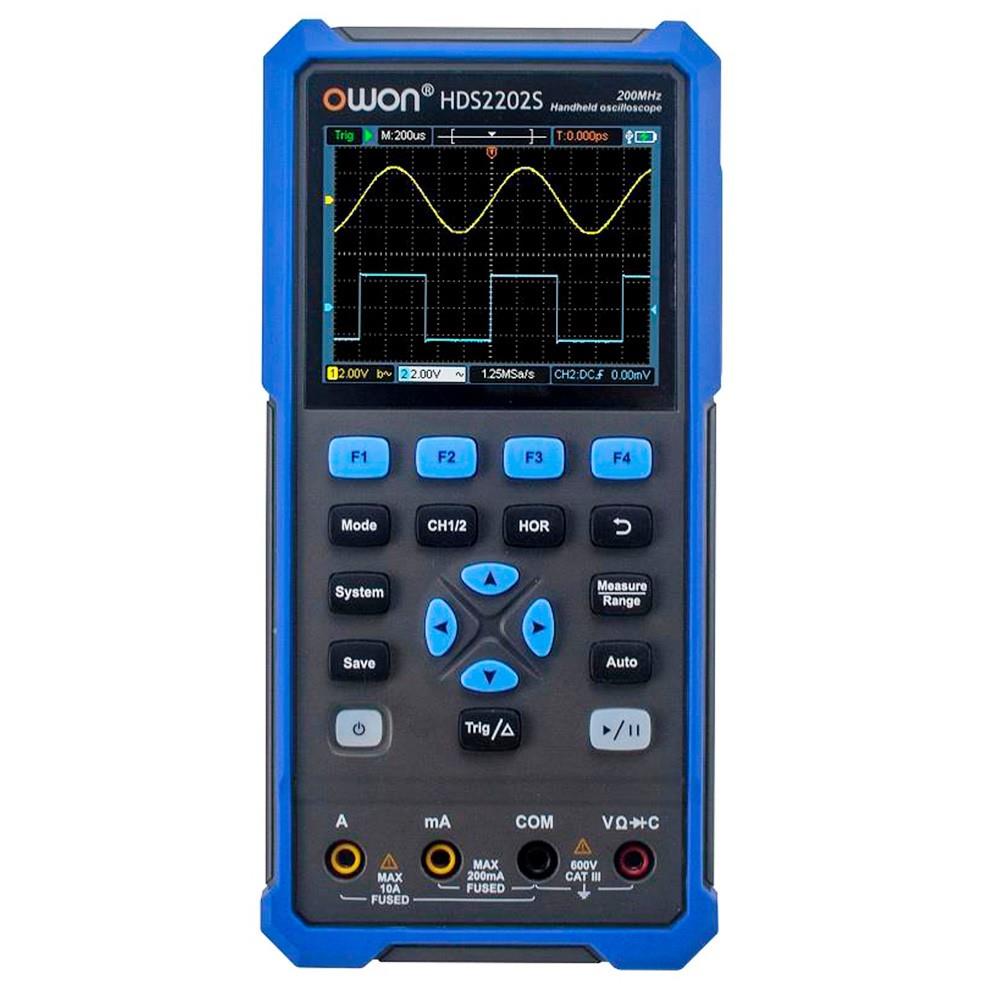 OWON HDS2202S 3 in 1 Digital Oscilloscope Multimeter Signal Generator, 200MHz Bandwidth, 1GSa/s Sampling Rate, 20000 Counts - AU Plug