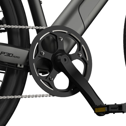 PVY P30 Electric Bike 27.5*2.1-inch Tire 500W Motor 50N.M Torque Sensor 36V 13.5Ah Battery 100km Max Range Hydraulic Disc Brake SHIMANO 9-speed Aluminum Alloy IP66 Waterproof - Grey