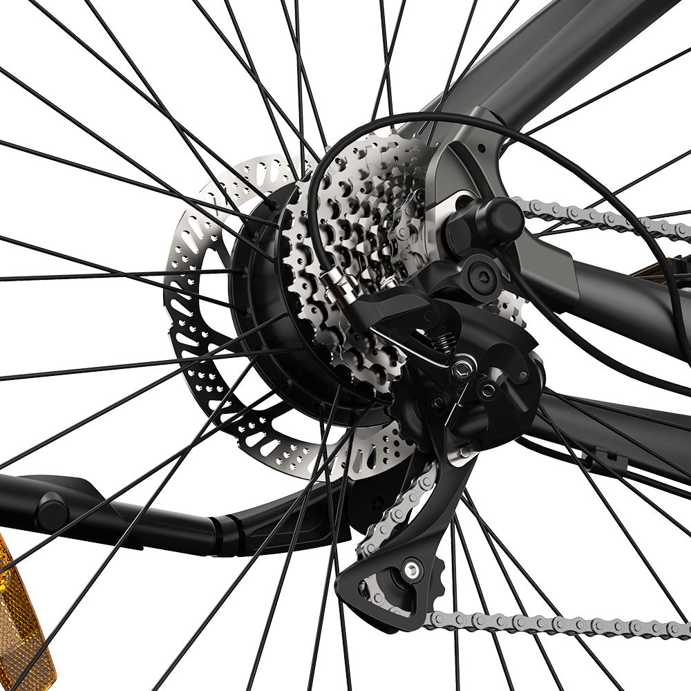 PVY P30 Electric Bike 27.5*2.1-inch Tire 500W Motor 50N.M Torque Sensor 36V 13.5Ah Battery 100km Max Range Hydraulic Disc Brake SHIMANO 9-speed Aluminum Alloy IP66 Waterproof - Grey