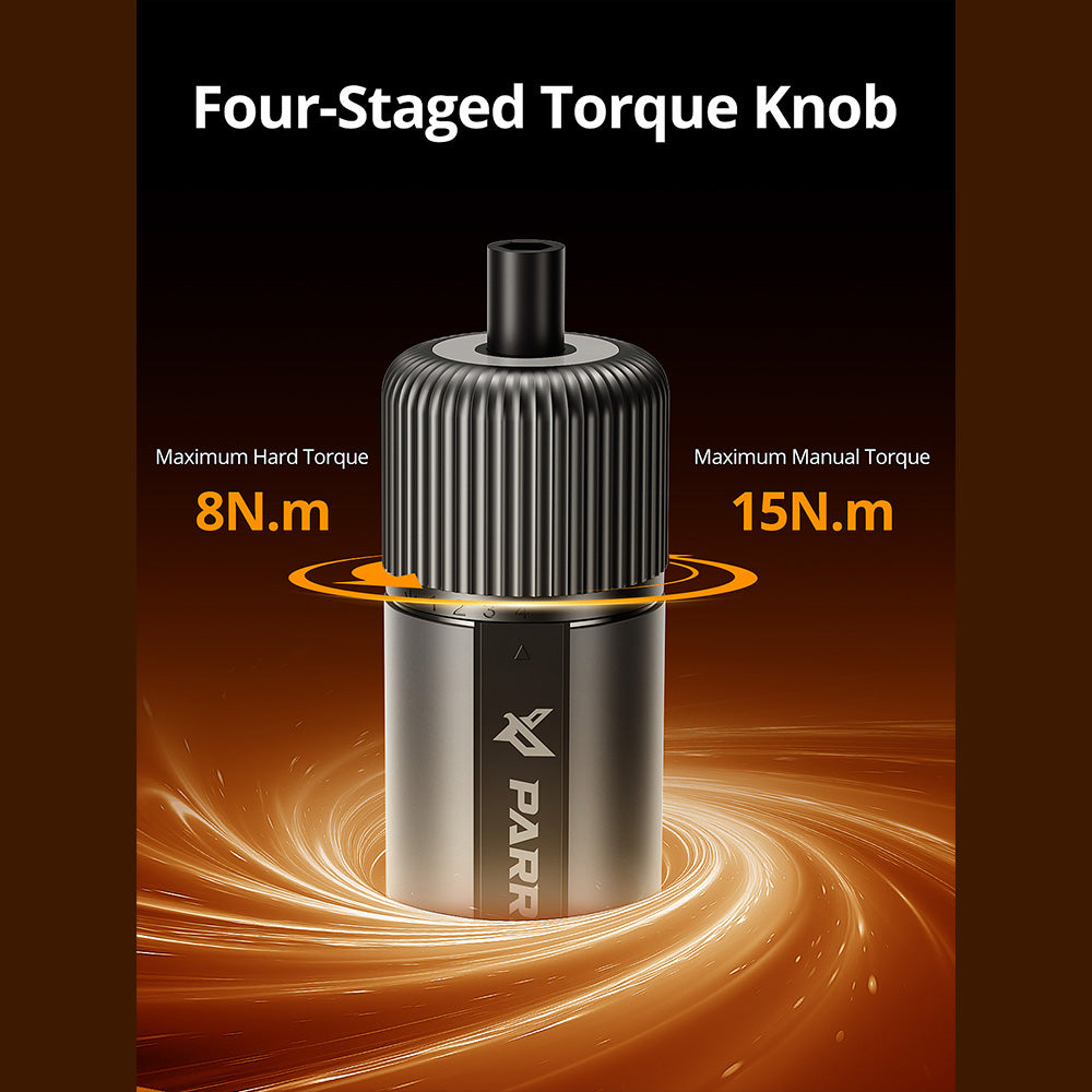 Parrior S121 4V Electric Cordless Screwdriver, Max 8N.m High Torque with 4 Control Level, Rechargeable 2200mAh Large Battery, LED Work Light, 260RPM Speed