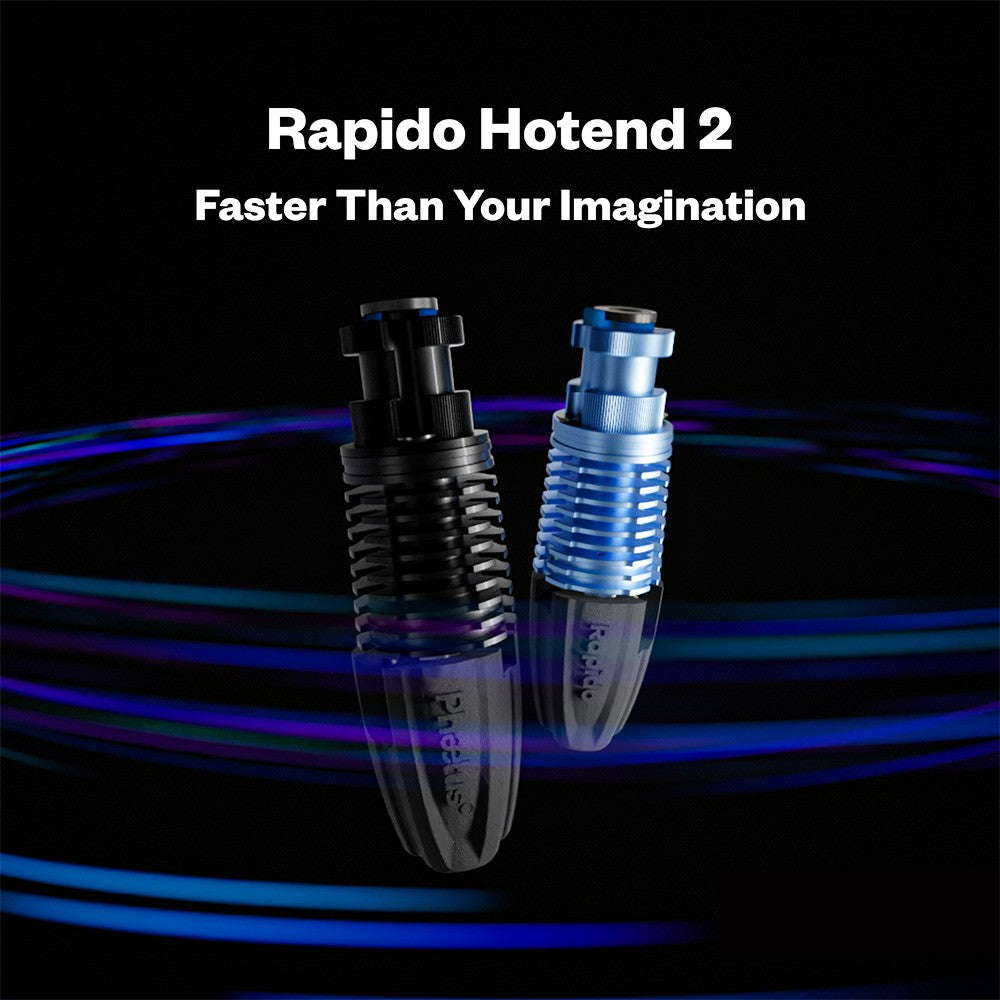 Phaetus Rapido 2.0 HF Hotend, for Prusa 3D Printers and Volcano and V6 Nozzle, 350 Celsius Max Printing Temperature, Compatible with Thermoplastic Filaments and Composite Materials - Blue