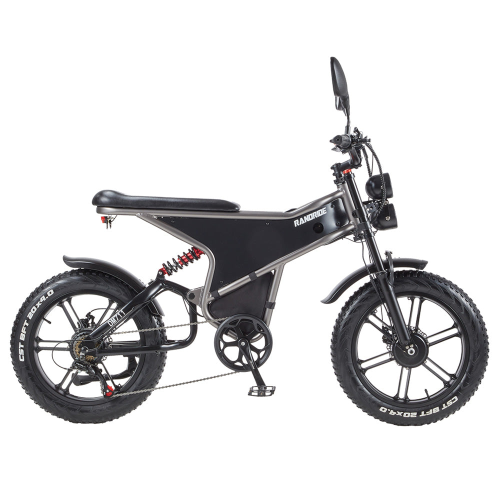 RANDRIDE DM711 Electric Bike, 1000W*2 Motor, 48V 20Ah Battery, 20*4.0 inch Fat Tires, 45km/h Max Speed, 60km Range, Shimano Mechanical Brake, Dual Shock Suspension, LCD Display, 7 Speed