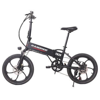 RANDRIDE YA20 Electric Bike 500W Motor 40km/h Max Speed 48V 12.8Ah Battery 80-90 Max Range 20*1.95&#39;&#39; CST Tires 120kg Load Shimano 7 Speed