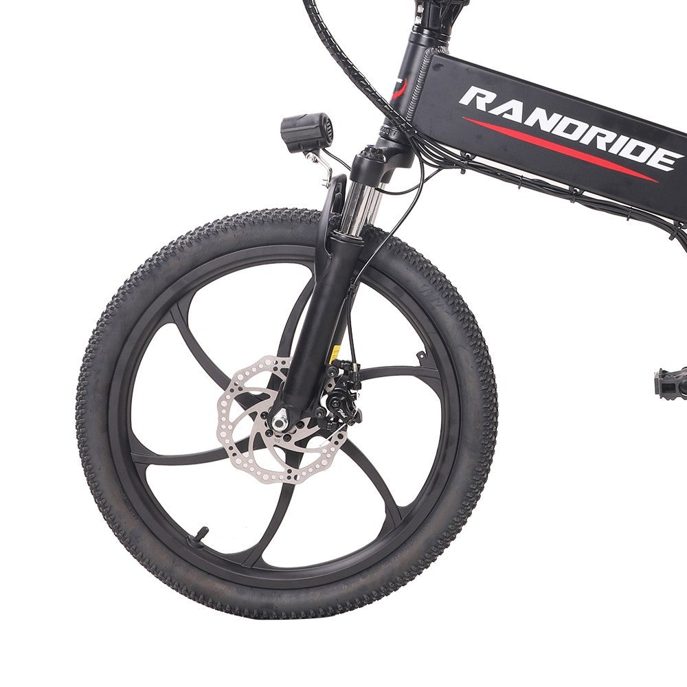 RANDRIDE YA20 Electric Bike 500W Motor 40km/h Max Speed 48V 12.8Ah Battery 80-90 Max Range 20*1.95&#39;&#39; CST Tires 120kg Load Shimano 7 Speed