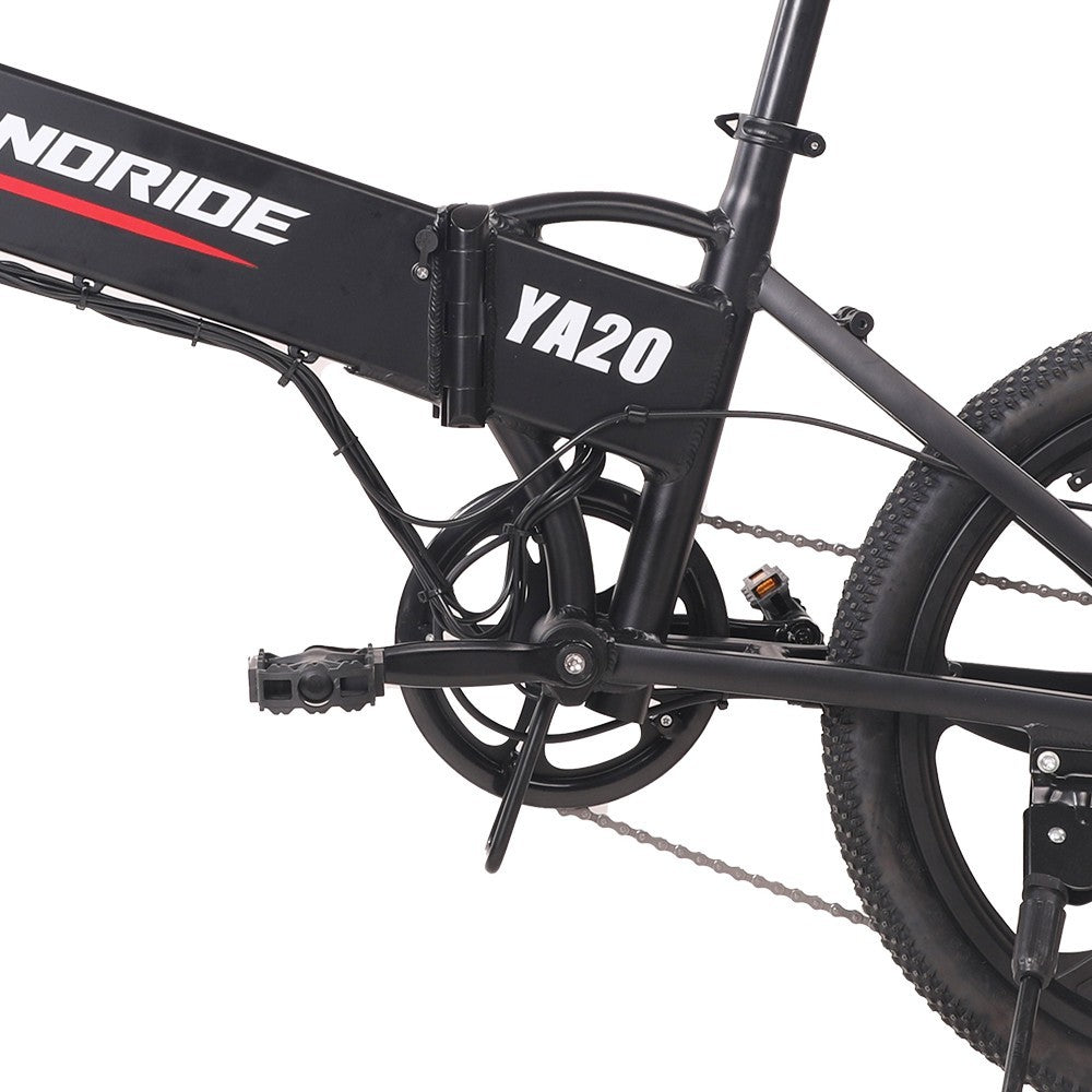 RANDRIDE YA20 Electric Bike 500W Motor 40km/h Max Speed 48V 12.8Ah Battery 80-90 Max Range 20*1.95&#39;&#39; CST Tires 120kg Load Shimano 7 Speed