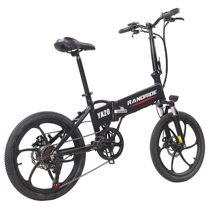 RANDRIDE YA20 Electric Bike 500W Motor 40km/h Max Speed 48V 12.8Ah Battery 80-90 Max Range 20*1.95&#39;&#39; CST Tires 120kg Load Shimano 7 Speed