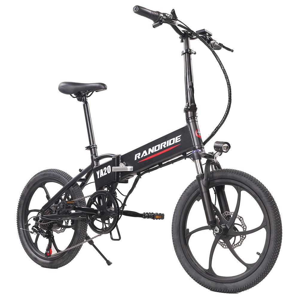 RANDRIDE YA20 Electric Bike 500W Motor 40km/h Max Speed 48V 12.8Ah Battery 80-90 Max Range 20*1.95&#39;&#39; CST Tires 120kg Load Shimano 7 Speed