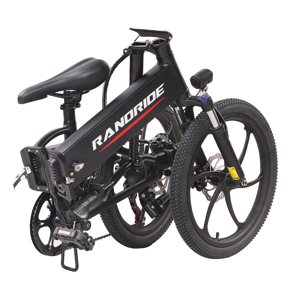 RANDRIDE YA20 Electric Bike 500W Motor 40km/h Max Speed 48V 12.8Ah Battery 80-90 Max Range 20*1.95&#39;&#39; CST Tires 120kg Load Shimano 7 Speed