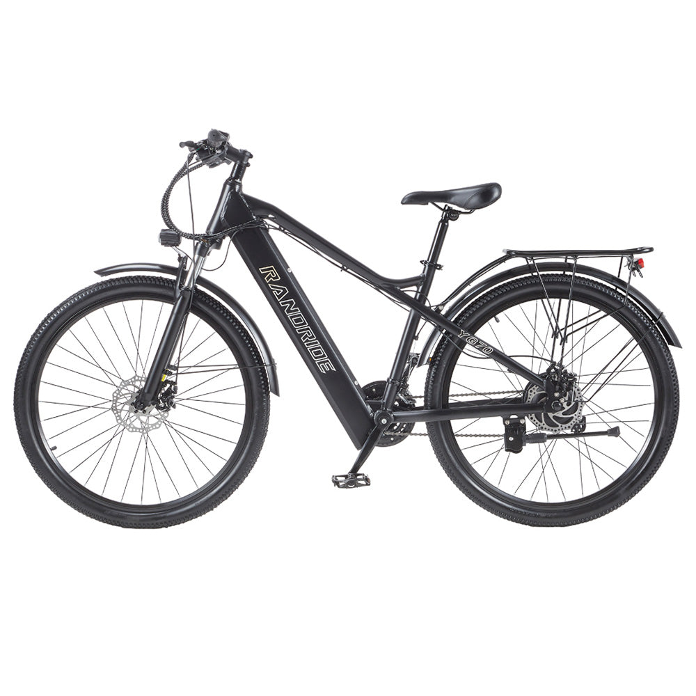 RANDRIDE YG70 Electric Bike, 1000W Motor, 48V 14Ah Battery, 27.5*1.95 inch Tire, 45km/h Max Speed, 50km Range, Mechanical Brake, Front Fork Suspension, 27 Speed, LCD Display