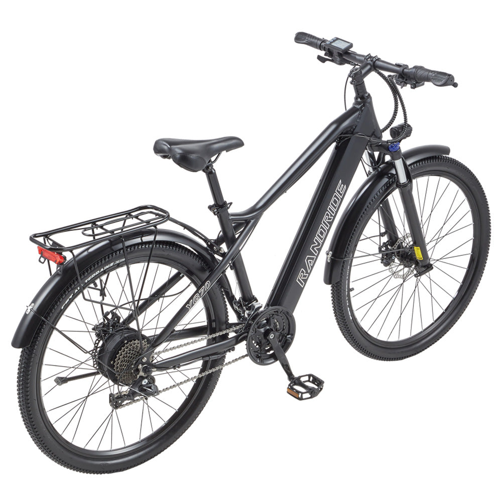 RANDRIDE YG70 Electric Bike, 1000W Motor, 48V 14Ah Battery, 27.5*1.95 inch Tire, 45km/h Max Speed, 50km Range, Mechanical Brake, Front Fork Suspension, 27 Speed, LCD Display