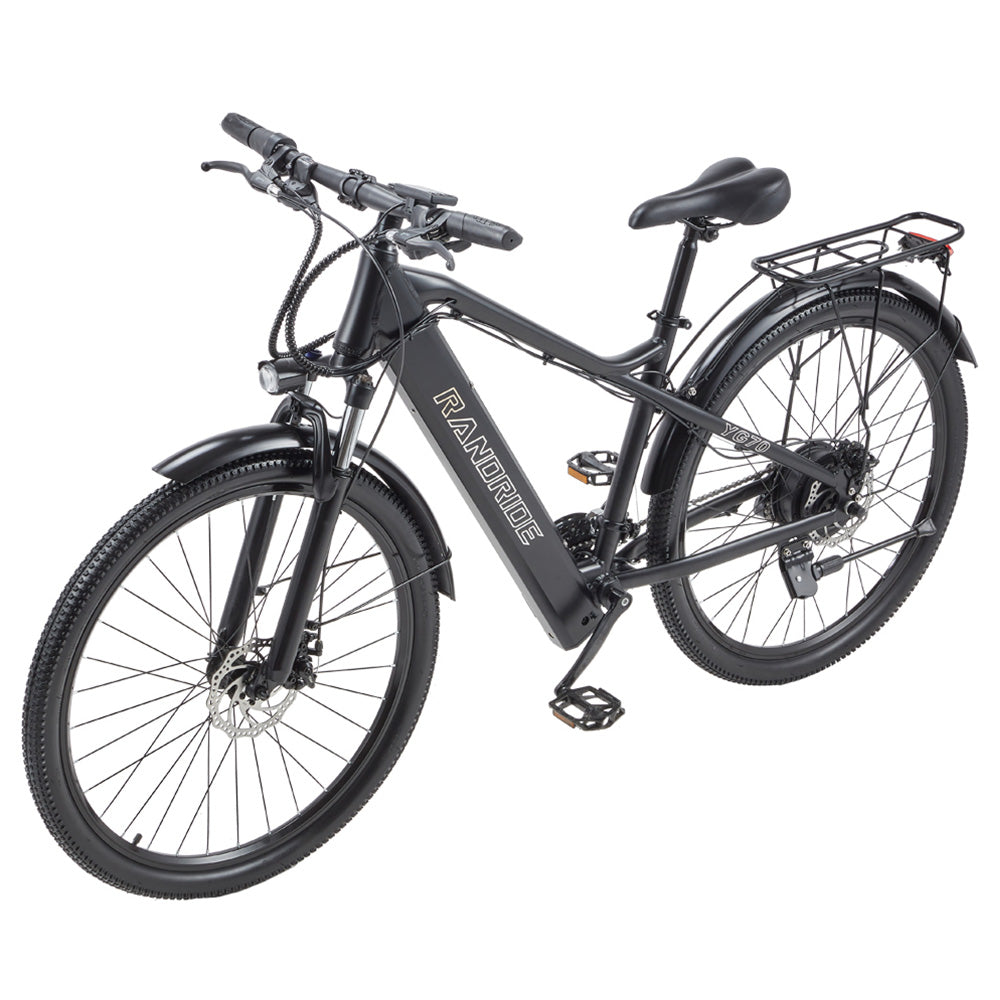 RANDRIDE YG70 Electric Bike, 1000W Motor, 48V 14Ah Battery, 27.5*1.95 inch Tire, 45km/h Max Speed, 50km Range, Mechanical Brake, Front Fork Suspension, 27 Speed, LCD Display