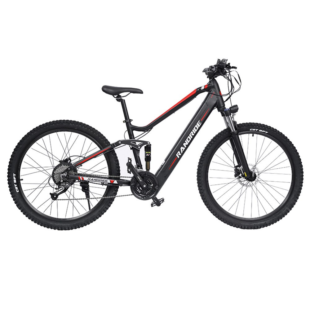 RANDRIDE YS90 Electric Bike 1000W Motor 45km/h Max Speed 48V 13.6Ah Battery 60-70km Max Range 27.5*2.4&#39;&#39; Tire 150kg Load SHIMANO Hydraulic Disc Brake MicroNew 27 Gears