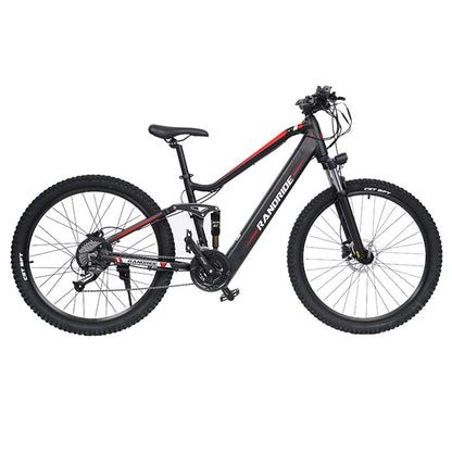 RANDRIDE YS90 Electric Bike 1000W Motor 45km/h Max Speed 48V 13.6Ah Battery 60-70km Max Range 27.5*2.4&#39;&#39; Tire 150kg Load SHIMANO Hydraulic Disc Brake MicroNew 27 Gears
