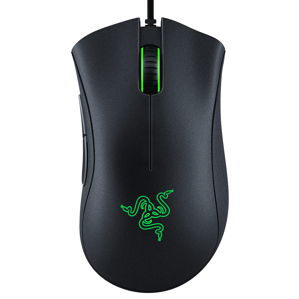 Razer DeathAdder Essential Gaming Mouse, 6400 DPI Optical Sensor, 5 Programmable Buttons, Mechanical Switches, Rubber Side Grips - Black